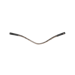 Zwart glamée frontriem X-Line Waldhausen Zwart / perzik