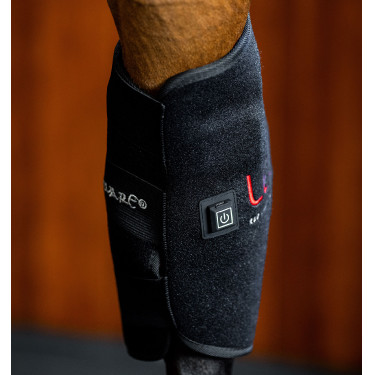 Protège-jarret de Thérapie Horseware par lumière rouge LED Noir / noir