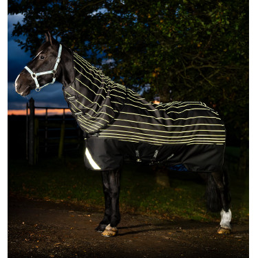 Horseware Amigo 1200D FieldSafe Reflectech Plus Turnout 0g deken Zwart / zwart reflecterend