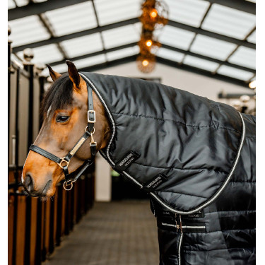 Horseware Easy-Layer staldekenhals 100 g Zwart / zwart / zilver
