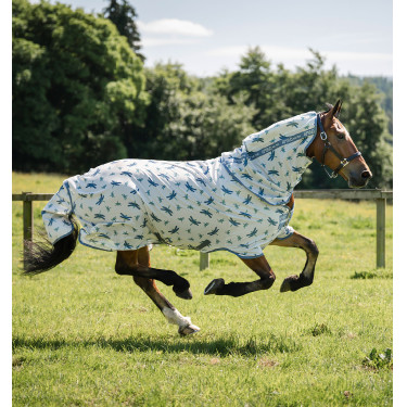 Chemise anti-mouches Horseware Amigo Bug Rug XL Plus Motif libellule / argent / bleu / sauge Motifs Chemise anti-mouches Horseware Amigo Bug Rug XL Plus Motif libellule / argent / bleu / sauge Motifs