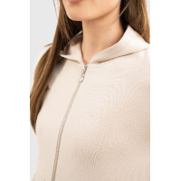 Sweat zippé maille Harcour Amelie Cacao Marron