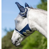 Masque anti-mouches Horseware Shield Marine / argent Bleu