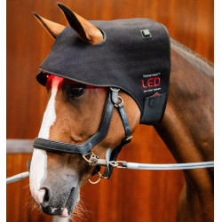 Bonnet de Thérapie par Lumière Rouge LED Horseware Noir / noir
