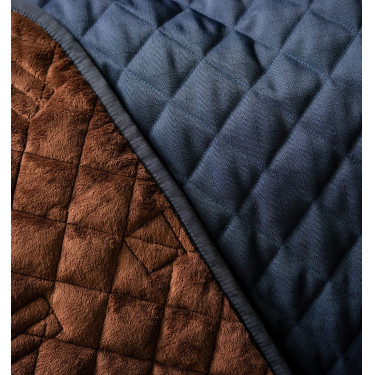 Couverture de box Signature 200g Horseware Marine / marron / argent