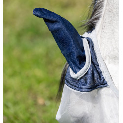 Masque anti-mouches Horseware Shield Marine / argent Bleu