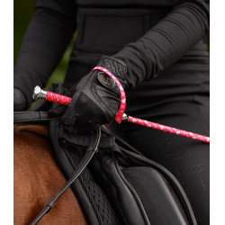 Cravache de dressage Waldhausen pour enfant avec de petits cœurs Rose