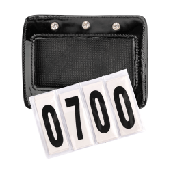 Numéros en cuir verni Waldhausen rectangulaires Noir