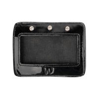 Rechthoekige nummers in gelakt leer van Waldhausen Zwart