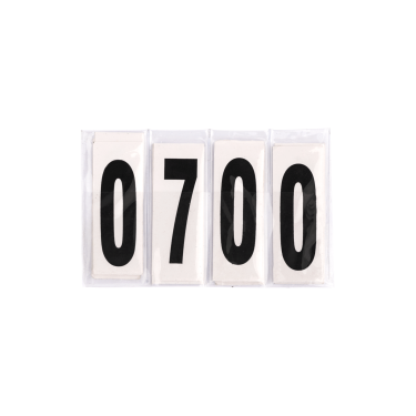 Numéros en cuir verni Waldhausen rectangulaires Noir