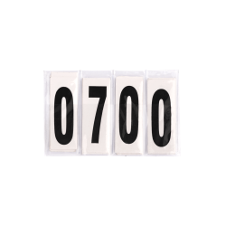 Rechthoekige nummers in gelakt leer van Waldhausen Zwart