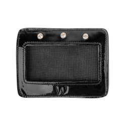 Rechthoekige nummers in gelakt leer van Waldhausen Zwart