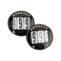 Numéros de tête Waldhausen en cuir verni Noir