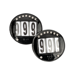 Waldhausen hoofdstellen van lakleer Zwart