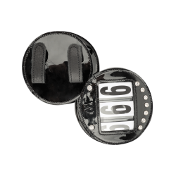 Waldhausen hoofdstellen van lakleer Zwart