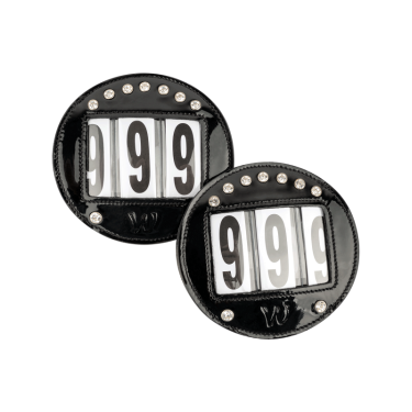 Numéros de tête Waldhausen en cuir verni Noir