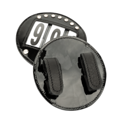 Waldhausen hoofdstellen van lakleer Zwart