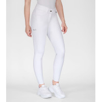 Pantalon d'équitation ELT Comfort Ride en silicone Blanc