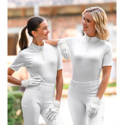 Polo de concours ELT manches courtes Basic Blanc