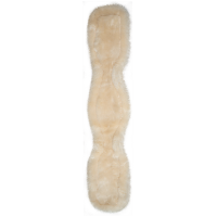Korte leren singel van Waldhausen met ECO Wool Zwart