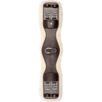 Korte leren singel van Waldhausen met ECO Wool Bruin