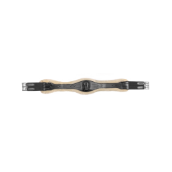 Sangle de selle en cuir Waldhausen avec ECO Wool Noir