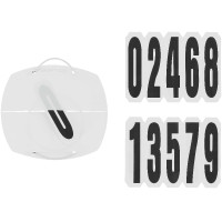 Numéro de départ 4 chiffres Equithème Rectangle Blanc