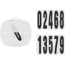 Startnummer 4 cijfers Equithème Rechthoek Wit