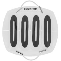 Numéro de départ 4 chiffres Equithème Rectangle Blanc