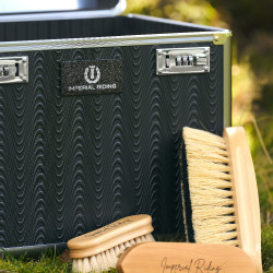 Poetskoffer Imperial Riding Shiny Grijs / zwart