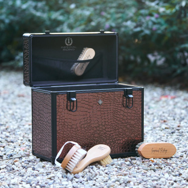Box de pansage Imperial Riding Basic Slim line Marron / marron croco