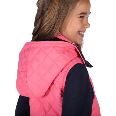 Veste sans manches HKM réversible Maui enfant Fuchsia / marine Rose