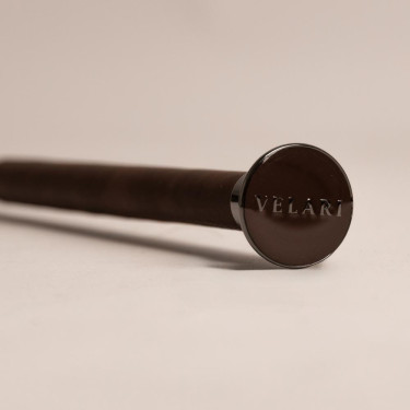 Cravache d’obstacle Velari Guidance avec poignée en cuir Marron