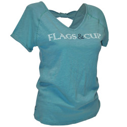 T-shirt femme Amaluza Flags & Cup Vert celadon