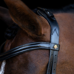 Hoofdstel Imperial Riding met lage ergonomische gecombineerde neusriem Zwart