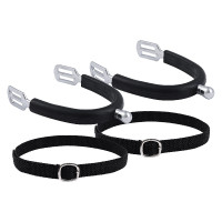 Éperons enfant Imperial Riding Basic 15 mm avec revêtement silicone Argent