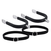 Éperons homme Imperial Riding Basic 20 mm avec revêtement silicone Argent