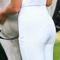 Legging d'équitation Imperial Riding Sam FullGrip Kids Blanc