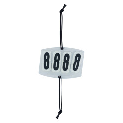 Numéro de compétition Imperial Riding Basic carré 4 chiffres Blanc