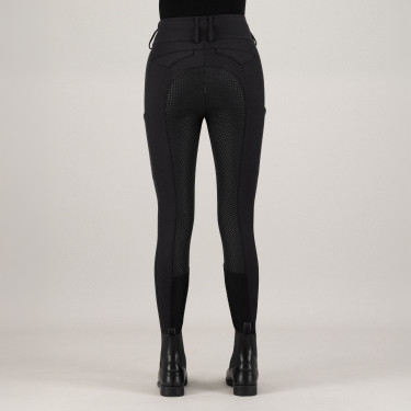Pantalon d'équitation Euro-Star Aurelle diamond FullGrip femme Noir