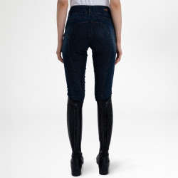 Euro-Star Classic Slim denim rijbroek dames Donker denimblauw