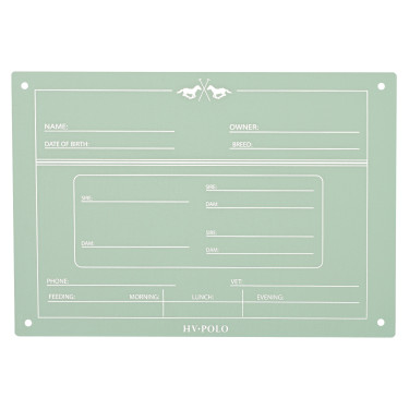 Plaque de box English HV Polo