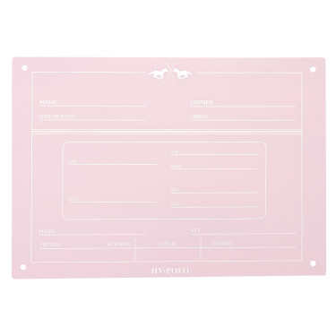 Plaque de box English HV Polo Jolie rose Plaque de box English HV Polo Jolie rose