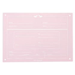 Stalplaat English HV Polo Mooie roos Roze