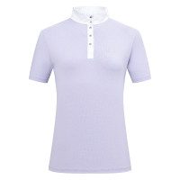 Imperial Riding Basic glam wedstrijdpolo met korte mouwen voor dames Glycine Violet Imperial Riding Basic glam wedstrijdpolo met korte mouwen voor dames Glycine Violet