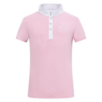 Imperial Riding Basic Glam Kids korte mouwen wedstrijdpolo Suikerspin Roze
