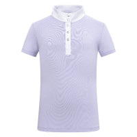 Polo de concours manches courtes Imperial Riding Basic glam Kids Glycine Violet