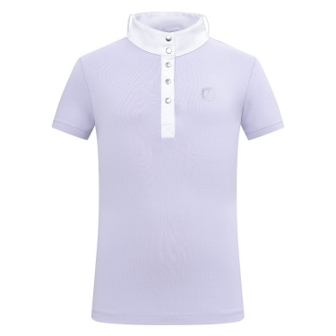 Wedstrijdpolo met korte mouwen Imperial Riding Basic Kids Glycine Violet