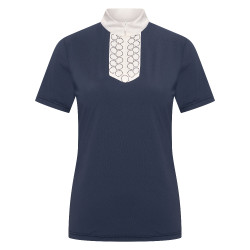 Wedstrijdpolo met korte mouwen Imperial Riding Shine dames Marine Marineblauw