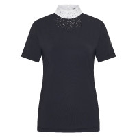 Dames wedstrijdshirt met korte mouwen Imperial Riding Shines polo Zwart